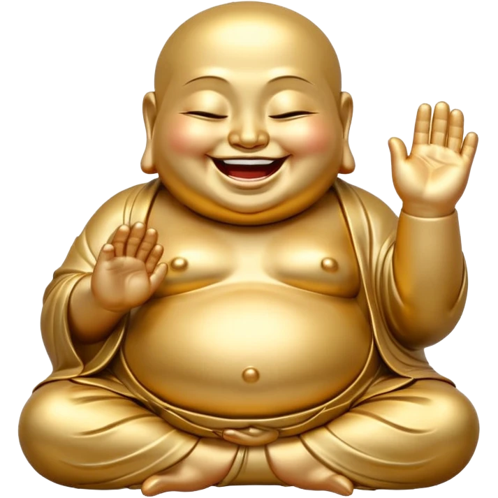 Laughing buddha emoji