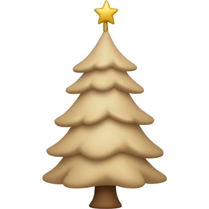 Beige christmas tree emoji