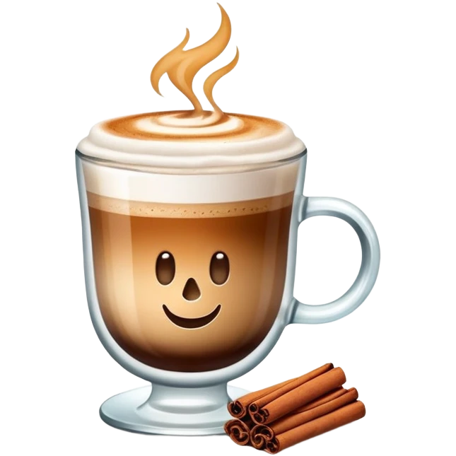 Raf coffee in a glass cup emoji
