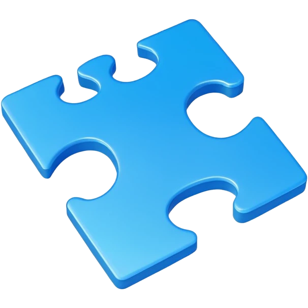 a single blue puzzle piece emoji