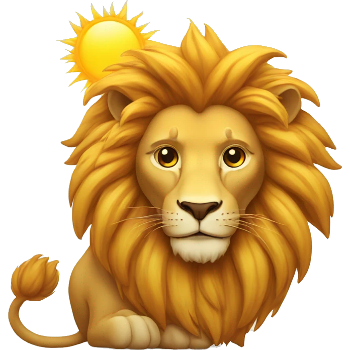 Lion and sun emoji