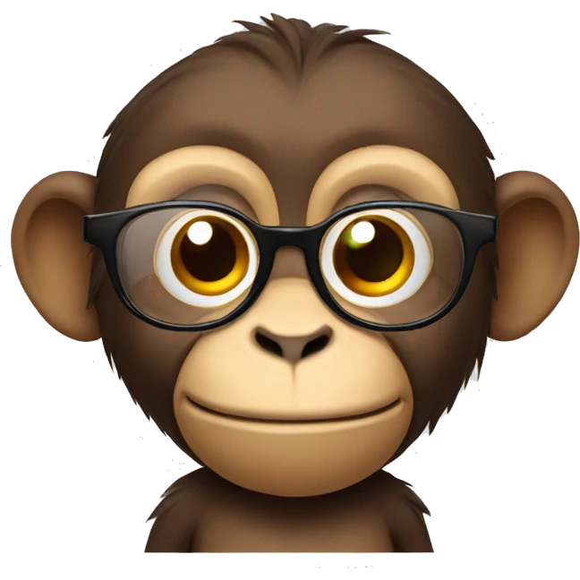 monkey with glasses emoji