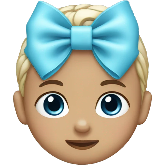 baby blue bow emoji