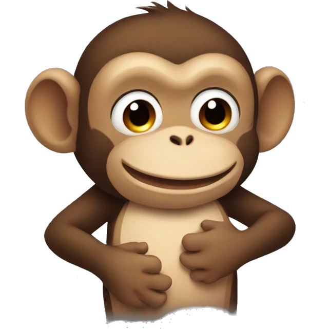 Monkey being loved emoji