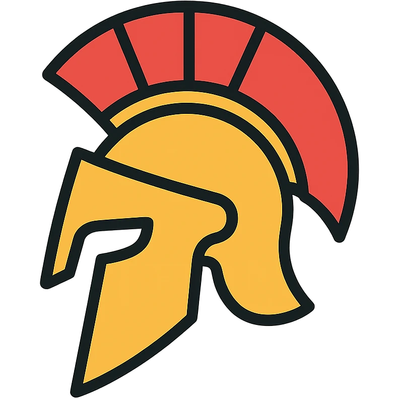 color outline icon of a spartan helmet emoji