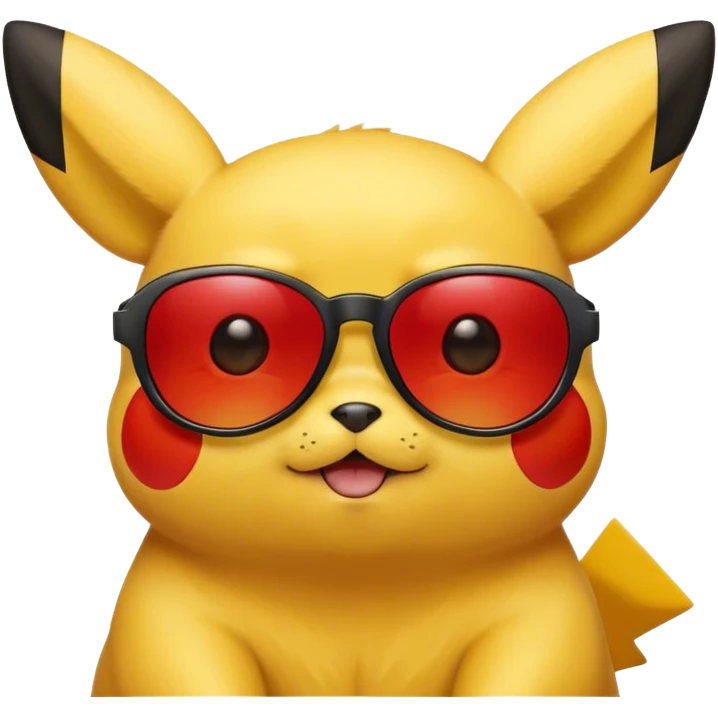Pikachu removing black sunglasses  emoji