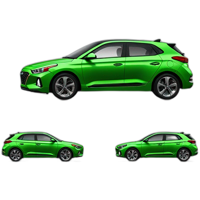 Voiture modèle i20 2024 hyundai couleur vert pin emoji