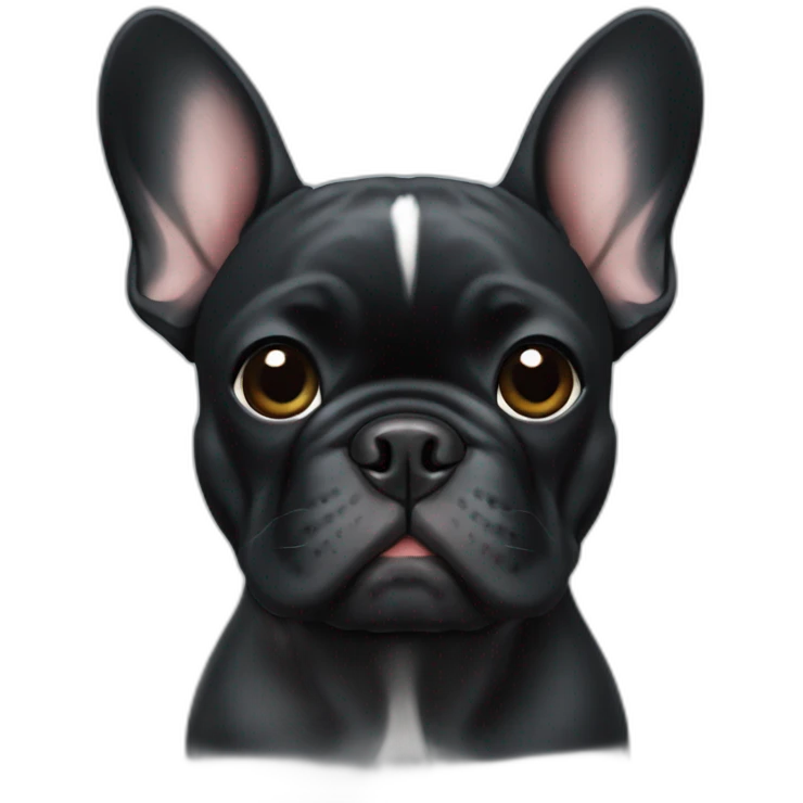 black french bulldog emoji