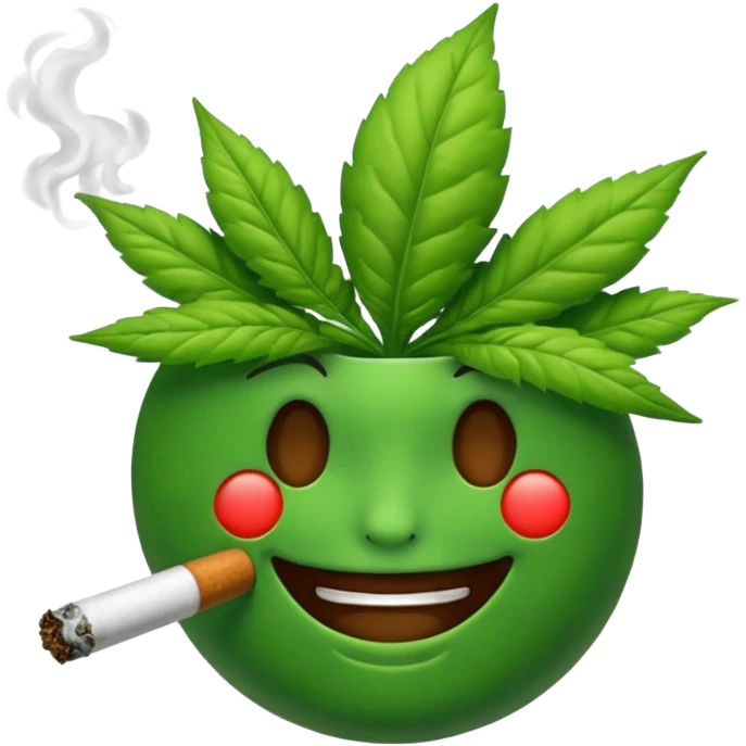 Emoji smoking weed emoji