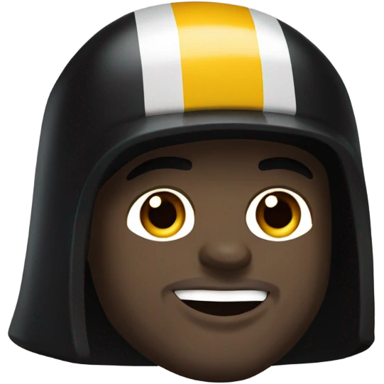 Jack Hamm Pittsburgh Steelers player in helmet and uniform with black cape. emoji
