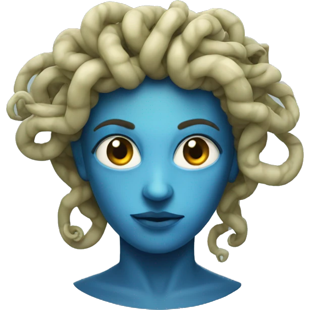 Blue medusa emoji
