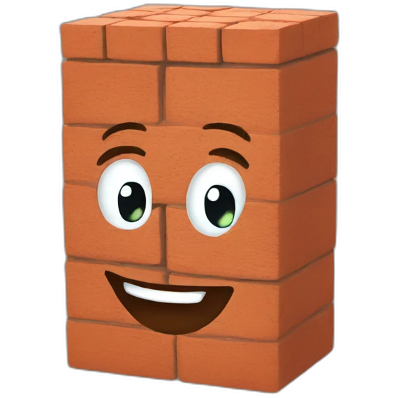 Happy brick emoji