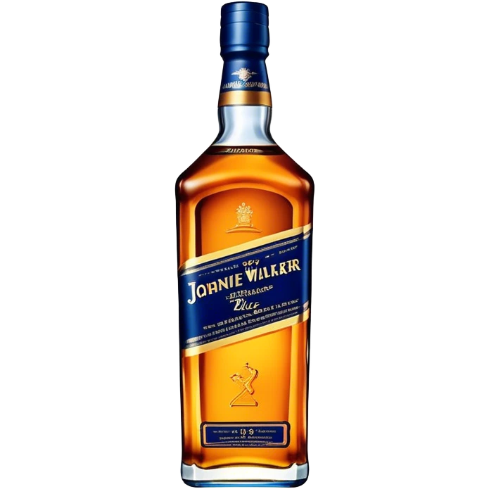 Johnnie Walker Blue Label fat bottle, single bottle emoji