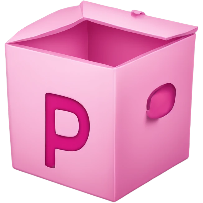 The letter “p” in a pink box like 🅿️ emoji