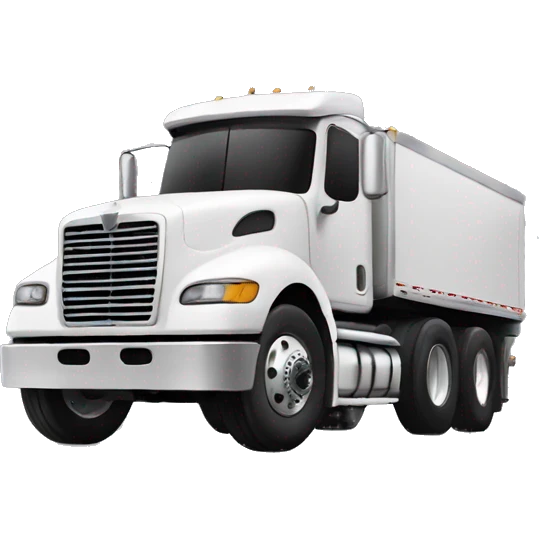 Semi truck with a mustache  emoji