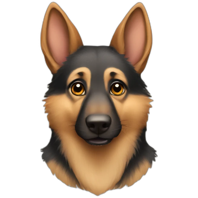 Squirrel and German shepherd emoji