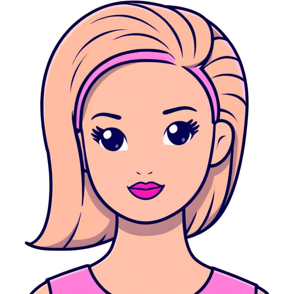 Barbie logo in pink emoji