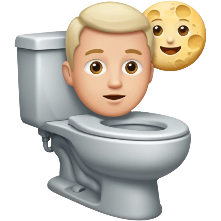 skibidi toilet with benson boone eating the moon emoji