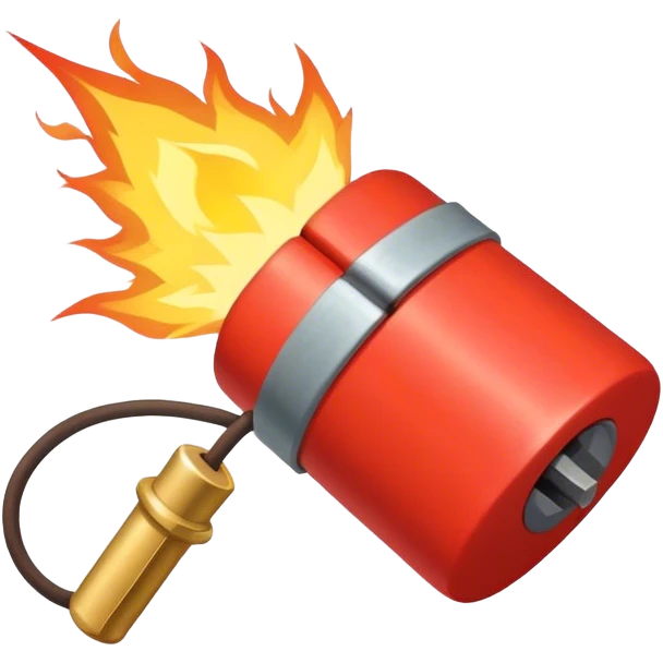 Bundle of dynamite with lit fuse  emoji