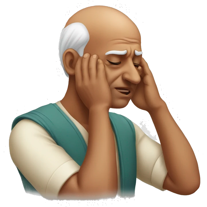 balding indian man facepalming emoji