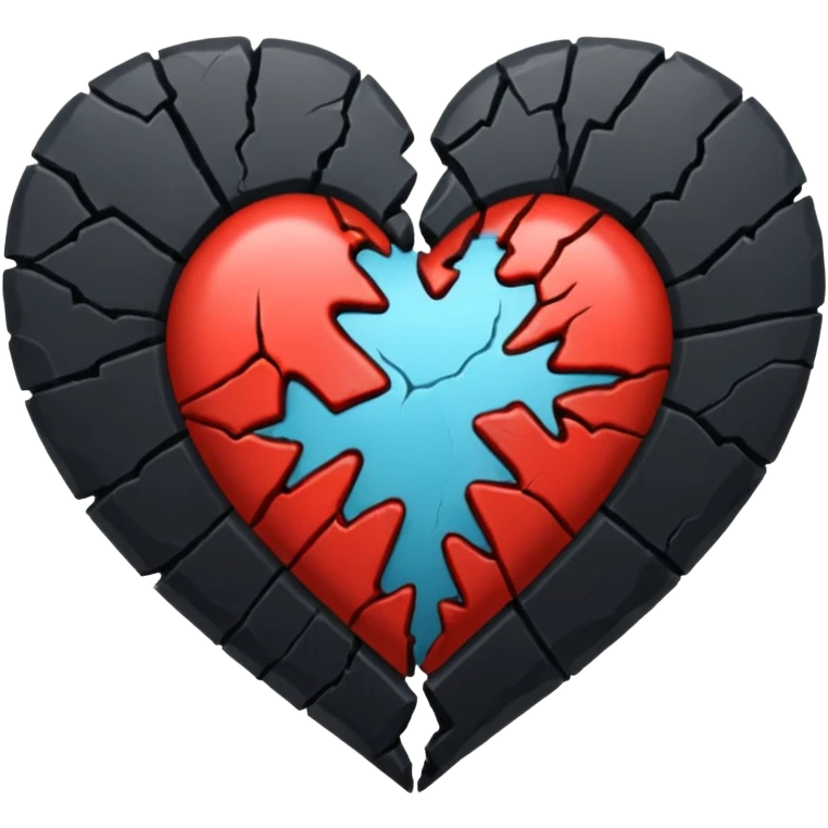Чёрное разбитое сердце emoji