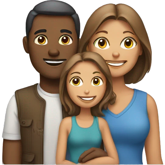 Family of two people and two cats emoji