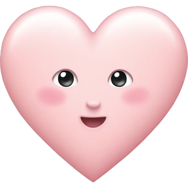soft pastel pink heart emoji