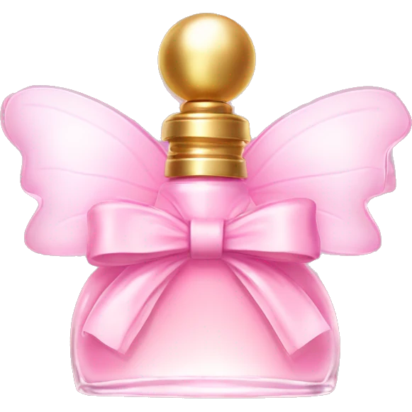 Fairy light pink perfume in bow emoji