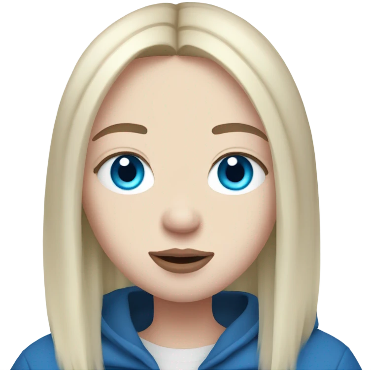 billie eilish with blue eyes emoji