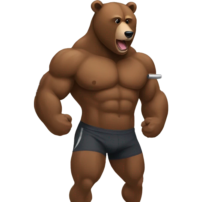 bear in the gym emoji