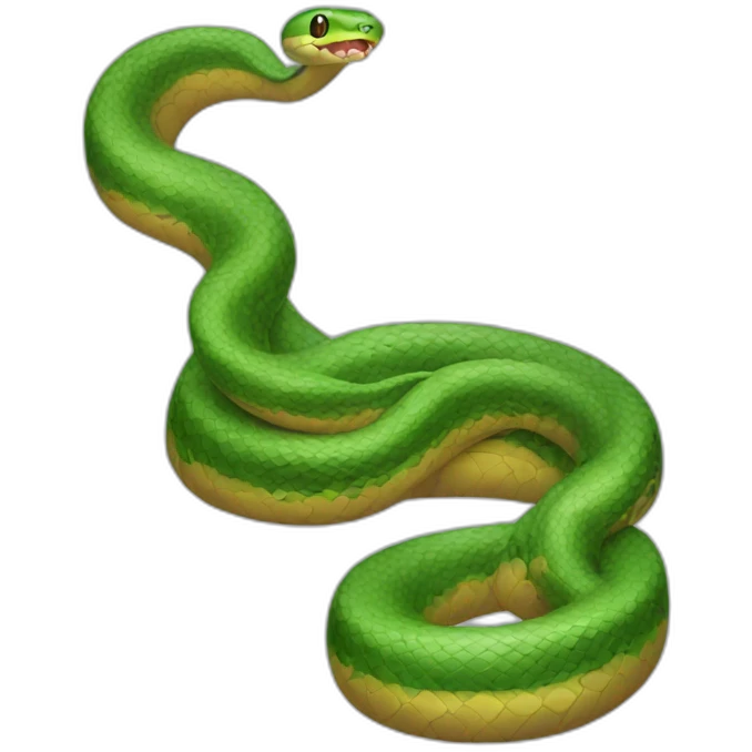 snake wearing emoji