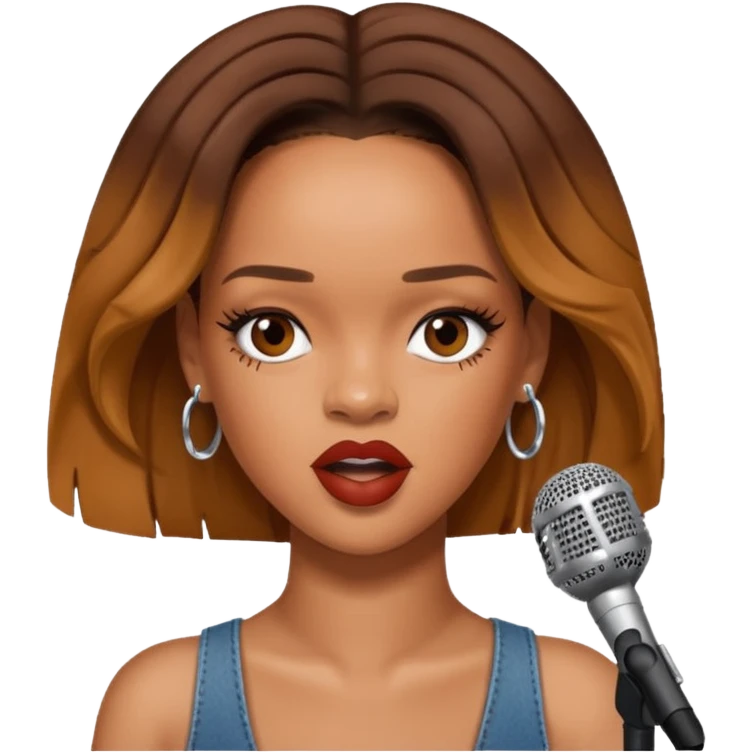 Rihanna singing emoji