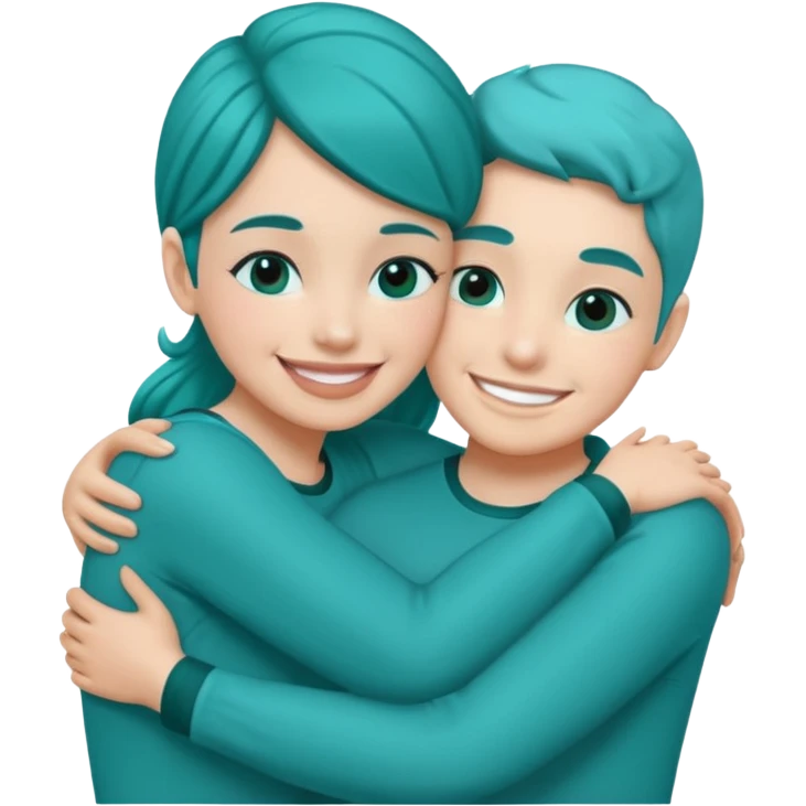teal love hug emoji