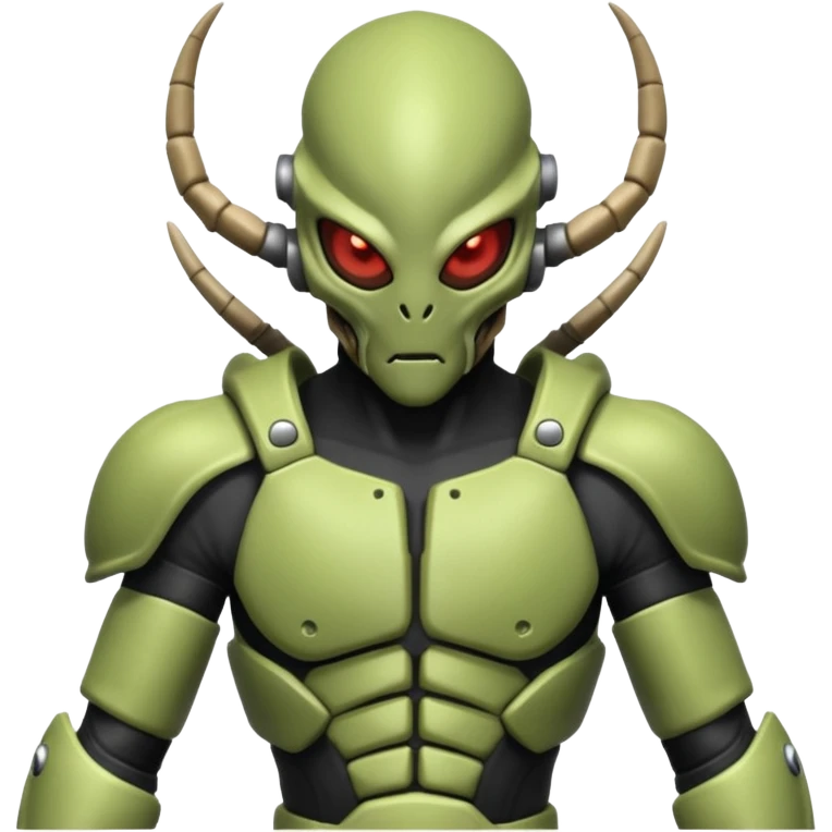 insectoid alien MMA fighter portrait, head and shoulders only, armored exoskeleton skin, sharp eyes, combat gloves, aggressive stance, 3D cartoon, mobile game icon style, clean background, no text, no watermark
 emoji