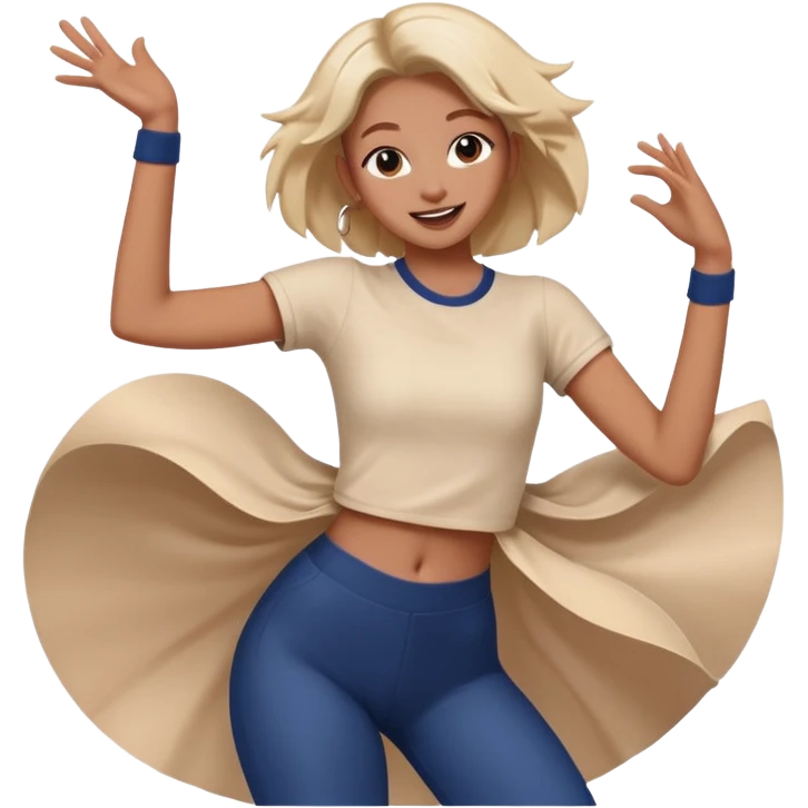 tiktok dance half body no tiktok logo emoji