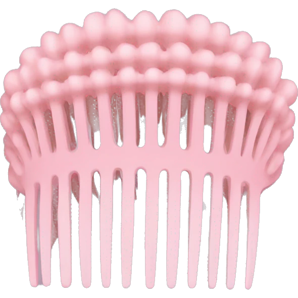 pastel pink round comb emoji