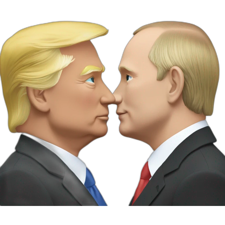 trump-and-putin-kissing,-lgbtq+ friendly, positivity, inclusiveness emoji