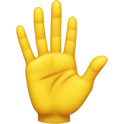 hand with two fingers forming a circle, and the other three fingers raised, forming the archetypical OK symbol; the hand is yellow emoji