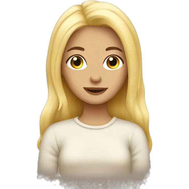 Blonde girl cozy emoji