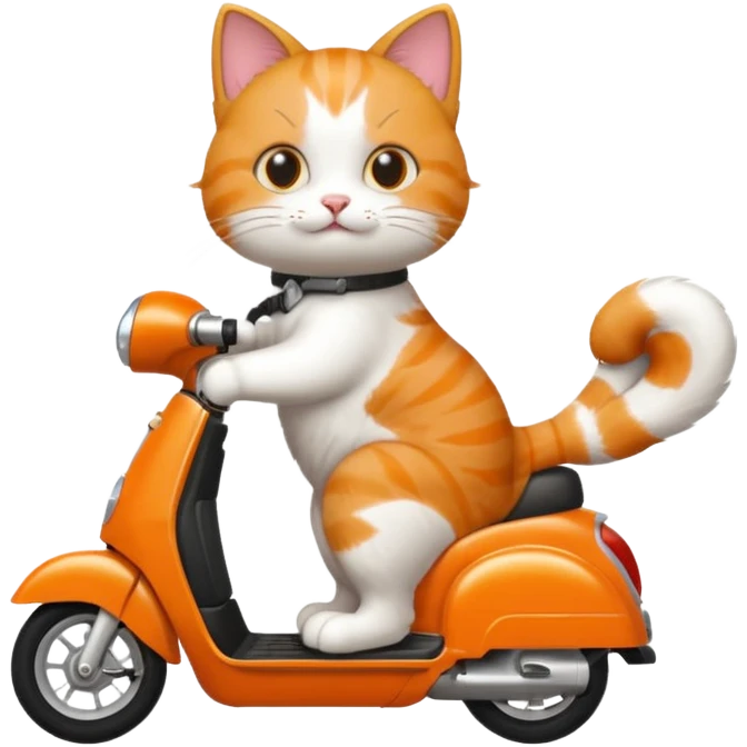 cat on a scooter emoji