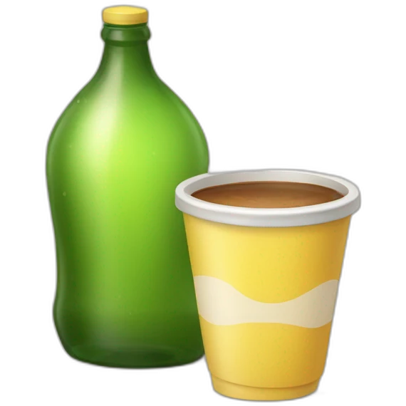 Bottel & cup (party theme) emoji