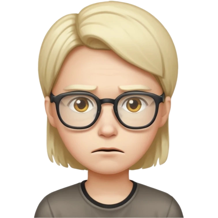 FROWN EXPRESSION WITH GLASSES GAMER emoji