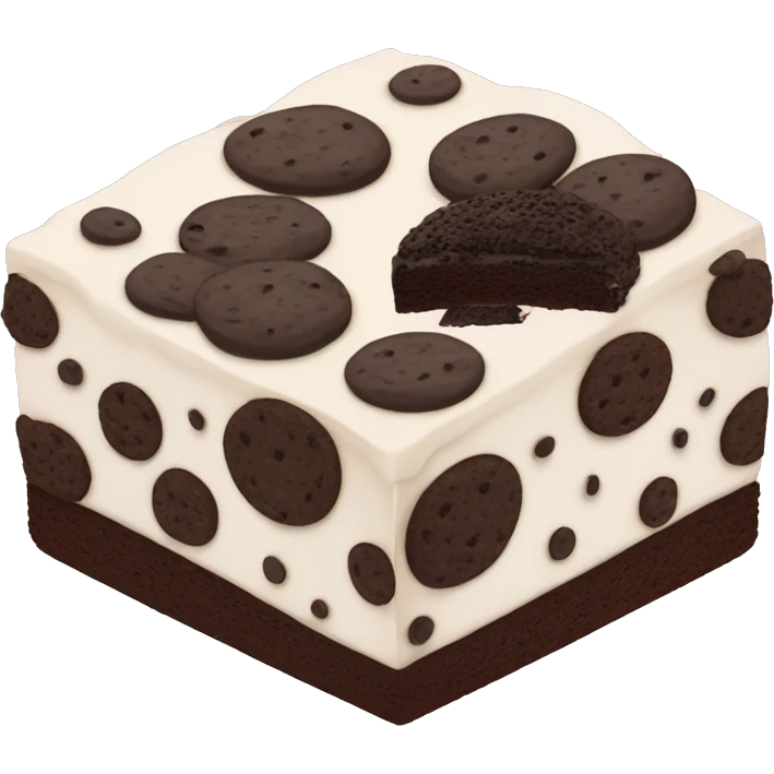 Cookies and cream cake emoji