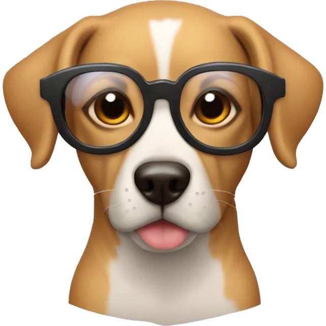 perro con lentes diciendo cool emoji