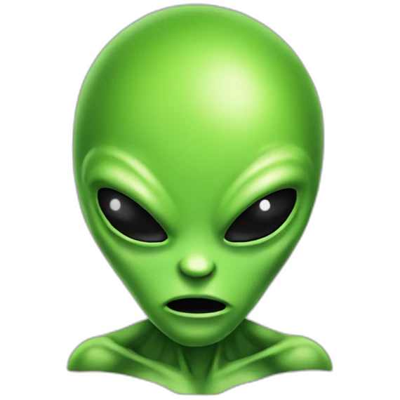green alien schocked emoji