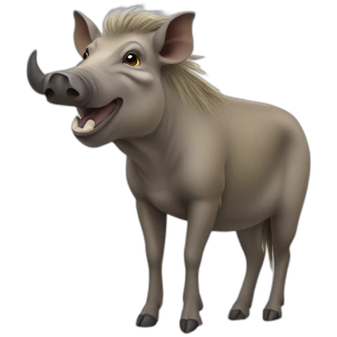 realistic warthog full body emoji