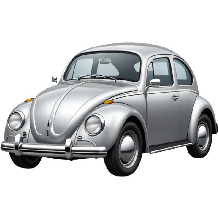 silver vw bug car emoji