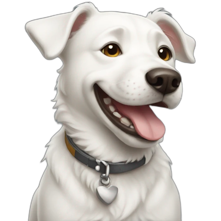 happy-white-dog emoji