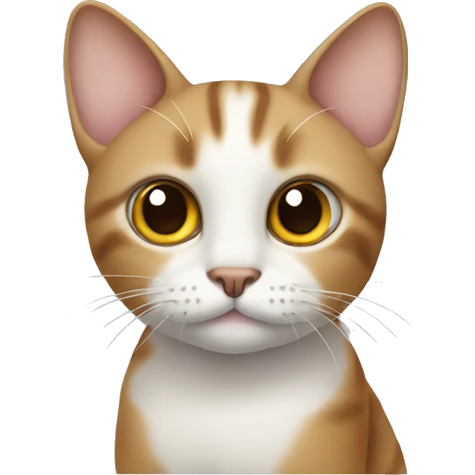 A cat with big eyes, as if pooping emoji