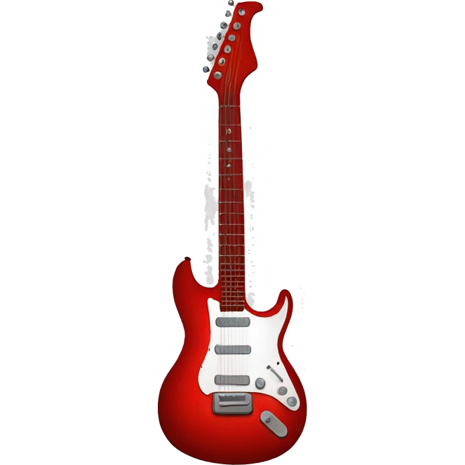 Red electric guitar emoji